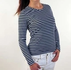 Sailor Breton Long Sleeve Chemise Blue M