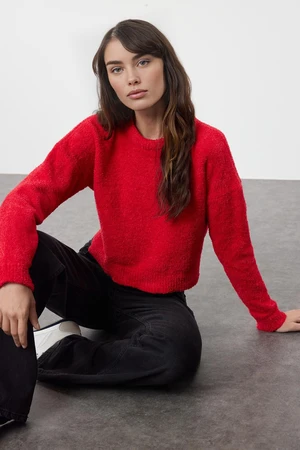 Trendyol Red Special Yarn Knitwear Sweater