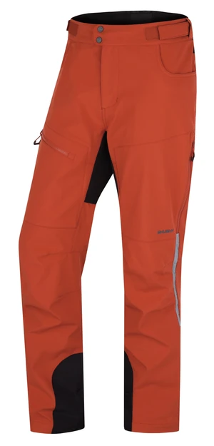 Husky  Keson M dark orange, M Pánske softshell nohavice