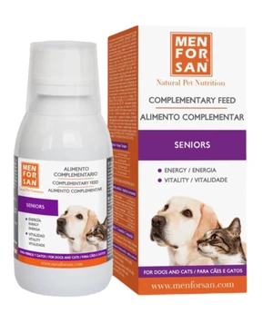 Menforsan Nahrungsergänzungsmittel für ältere Hunde und Katzen, 120 ml