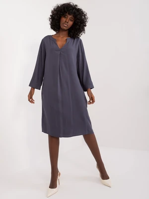 Dark blue oversize shirt dress SUBLEVEL