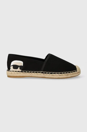 Espadrilky Karl Lagerfeld KAMINI černá barva, KL80111N