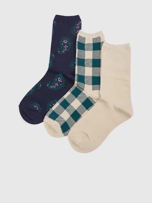 GAP High patterned socks, 3 pairs - Women