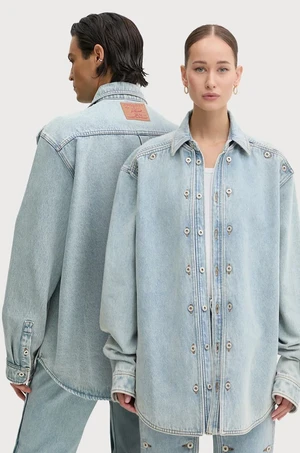 Rifľová bunda Y/Project EVERGREEN SNAP OFF DENIM SHIRT prechodná, 207SI001