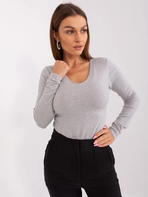 Gray classic viscose sweater