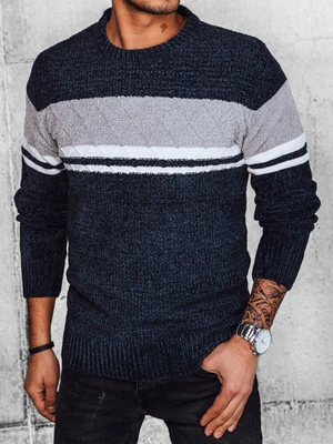 Men's dark blue sweater Dstreet