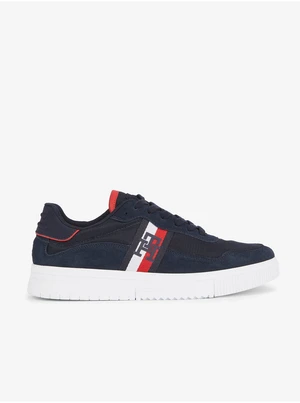 Dark blue men's sneakers with suede details Tommy Hilfiger - Men