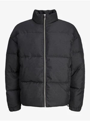 Men's Black Quilted Winter Jacket Jack & Jones Urban - Men