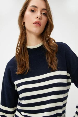 Koton Women's Ecru Striped Sweater