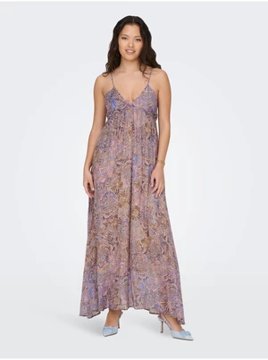 Brown-blue women's patterned maxi-dresses ONLY Phoenix - Women