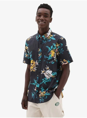 Black Mens Flowered Shirt VANS Kessel SS Shirt - Men