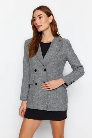 Trendyol Gray Regular Woven Lined Blazer Jacket