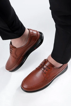 Ducavelli Poce Genuine Leather Comfort Orthopedic Men's Casual Shoes, Dad Shoes, Orthopedic Shoes.