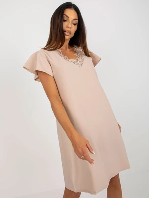 Beige cocktail dress RUE PARIS