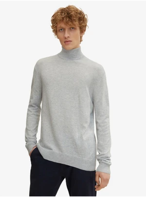 Light Grey Men's Annealed Basic Turtleneck Tom Tailor - Men