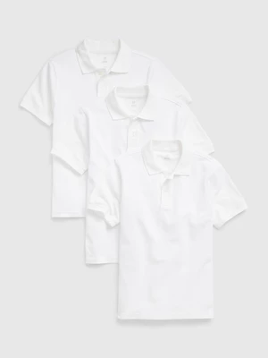 GAP Dětská polo trička uniform organic, 3ks - Kluci