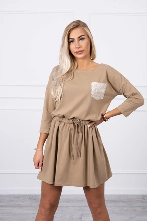 Dress with camel pocket