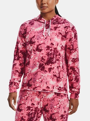 Pink Under Armour Rival Terry Print Hoodie