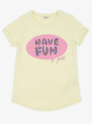 Light yellow girly T-shirt Guess - Girls