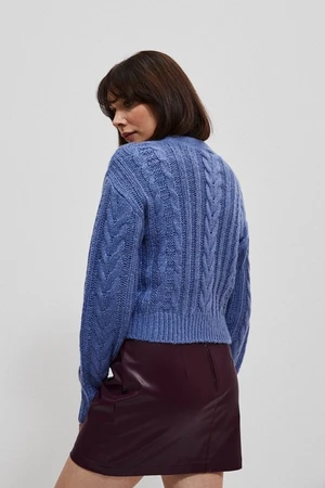 Lady's sweater in braided weave