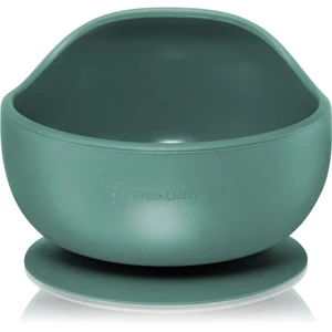 Petite&Mars Take&Match Silicone Bowl miska s prísavkou Misty Green 6 m+ 360 ml