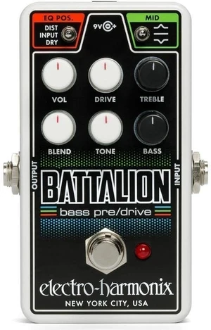 Electro Harmonix Nano Battalion Bass Preamp & Overdrive Pedal de efectos de bajo