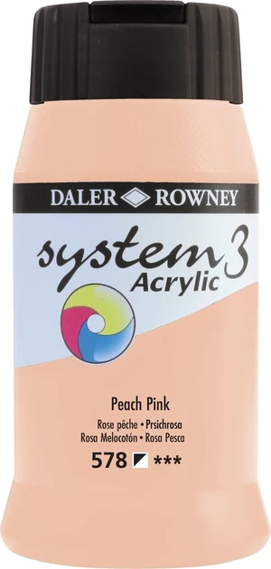 Daler Rowney System3 Acrylfarbe Peach Pink 500 ml 1 Stck