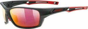 UVEX Sportstyle 232 Polarized Black Mat Red/Mirror Red Ochelari ciclism