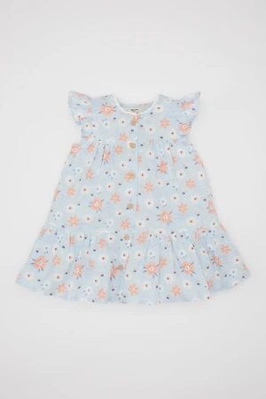 DEFACTO Baby Girl Floral Sleeveless Poplin Dress