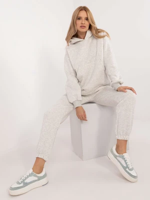 Light grey women's basic set of oversize cut