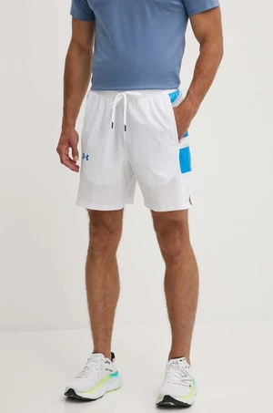 Tréningové šortky Under Armour Baseline biela farba