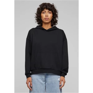 Women's Light Terry Oversized Hoodie - Black