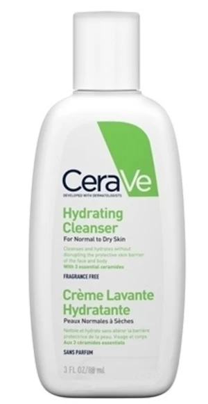 CeraVe Hydratačná čistiaca emulzia na normálnu až suchú pokožku 88 ml