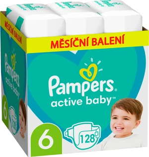 PAMPERS Active Baby plenky vel. 6, 13-18 kg, 128 ks