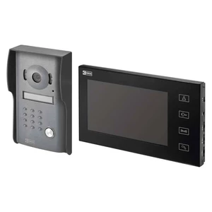 Dverný videotelefón EMOS RL-10M (H1014) dverový videotelefón • ovládanie zámku, pojazdu brány • napájanie monitora: 12 V DC • 7" farebná obrazovka • u