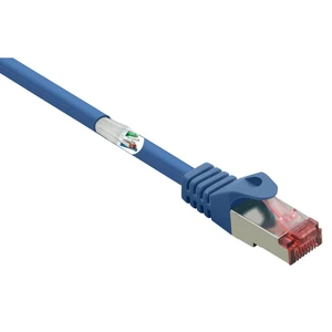 Renkforce RF-3432084 RJ45 sieťové káble, prepojovacie káble CAT 6 S/FTP 2.00 m modrá s ochranou, pozlátené kontakty, sam