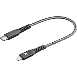 Cellularline #####USB-Kabel USB 2.0 #####USB-C™ Stecker, #####Apple Lightning Stecker  0.15 m čierna