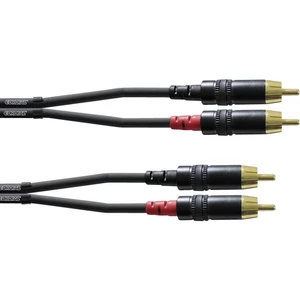 Cordial CFU 0,9 CC audio káblový adaptér [2x cinch zástrčka - 2x cinch zástrčka] 0.90 m čierna