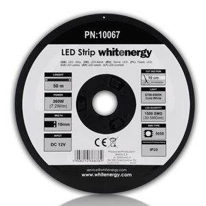 LED szalag WhiteEnergy 50m SMD5050 7.2W/ m 10mm, Hideg fehér