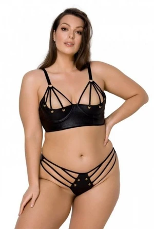 Passion Malwia bikiny Erotická souprava Plus Size 4XL/5XL černá