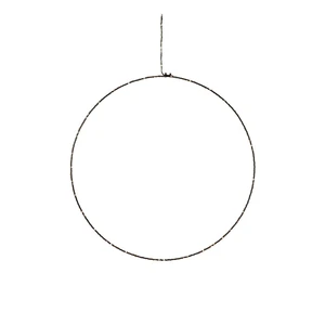 Čierna vianočná závesná svetelná dekorácia Markslöjd Alpha Circle, výška 45 cm