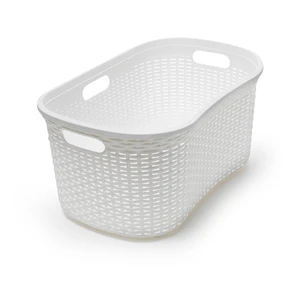 Krémovobiely kôš na bielizeň Addis Rattan Laundry Basket Calico