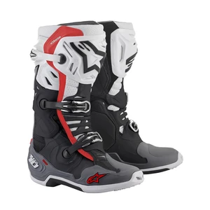 Moto boty Alpinestars Tech 10 Supervented perforované černá/bílá/šedá/červená  černá/bílá/šedá/červená  40,5