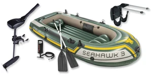 SET - Nafukovací člun Intex Seahawk 3 set s držákem a elektromotorem Maxima A 40