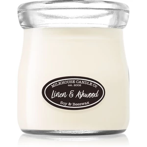 Milkhouse Candle Co. Creamery Linen & Ashwood vonná svíčka Cream Jar 142 g