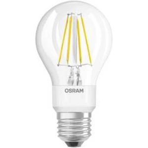 LED žárovka OSRAM 4058075809956 230 V, E27, 4.5 W = 40 W, teplá bílá, A+ (A++ - E), tvar žárovky, GLOWdim , stmívatelná, vlákno, 1 ks