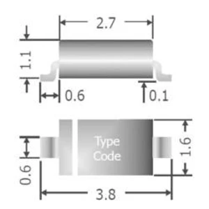 Usměrňovací dioda Diotec 1N4148W, 75 V, I(F) 150 mA