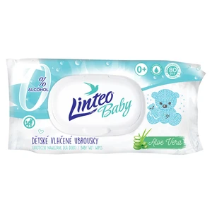 LINTEO Baby Vlhčené ubrousky s Aloe Vera 80 ks