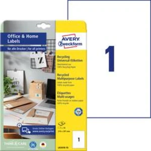 Avery-Zweckform LR3478-10 etikety 210 x 297 mm recyklovaný papír bílá 10 ks permanentní univerzální etikety 10 Blatt A4