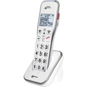 Šňůrový telefon pro seniory Geemarc DECT595 záznamník, handsfree, optická signalizace hovoru, kompatibilní s naslouchadly , vč. nouzového terminálu, s